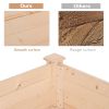Outsunny Raised Garden Bed with Legs, 48" x 22" x 30", Elevated Wooden Planter Box, Self-Draining with Bed Liner for Vegetables, Herbs, and Flowers Ba