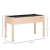 Outsunny Raised Garden Bed with Legs, 48" x 22" x 30", Elevated Wooden Planter Box, Self-Draining with Bed Liner for Vegetables, Herbs, and Flowers Ba