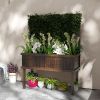 Outsunny Raised Garden Bed with Trellis for Climbing Plants, Vegetable, Grape Vines, Wood Planter with Legs, Drainage Holes and Filter for Outdoor Gar