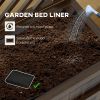 Outsunny Raised Garden Bed with Trellis for Climbing Plants, Vegetable, Grape Vines, Wood Planter with Legs, Drainage Holes and Filter for Outdoor Gar