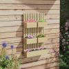 Outsunny 5 Box Raised Garden Bed with Trellis for Vine Flowers & Climbing Plants, 39" Tall Wall-Mounted Wood Planter Box Set with Adjustable Height, D