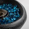 Tabletop Fire Pit Black, Outdoor & Indoor Fire Pit, Portable Concrete Fire Pit, Personal Ethanol Fireplace, Outdoor Table Top Fire Pit, Mini Fire Pit