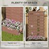 Outsunny Raised Garden Bed with Trellis for Climbing Plants, Planter Box with Drainage Gap, Freestanding Trellis Planter for Outdoor, Patio, Deck, 28.