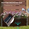 Outsunny Raised Garden Bed with Trellis for Climbing Plants, Planter Box with Drainage Gap, Freestanding Trellis Planter for Outdoor, Patio, Deck, 28.
