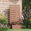 Outsunny Raised Garden Bed with Trellis for Climbing Plants, Planter Box with Drainage Gap, Freestanding Trellis Planter for Outdoor, Patio, Deck, 28.